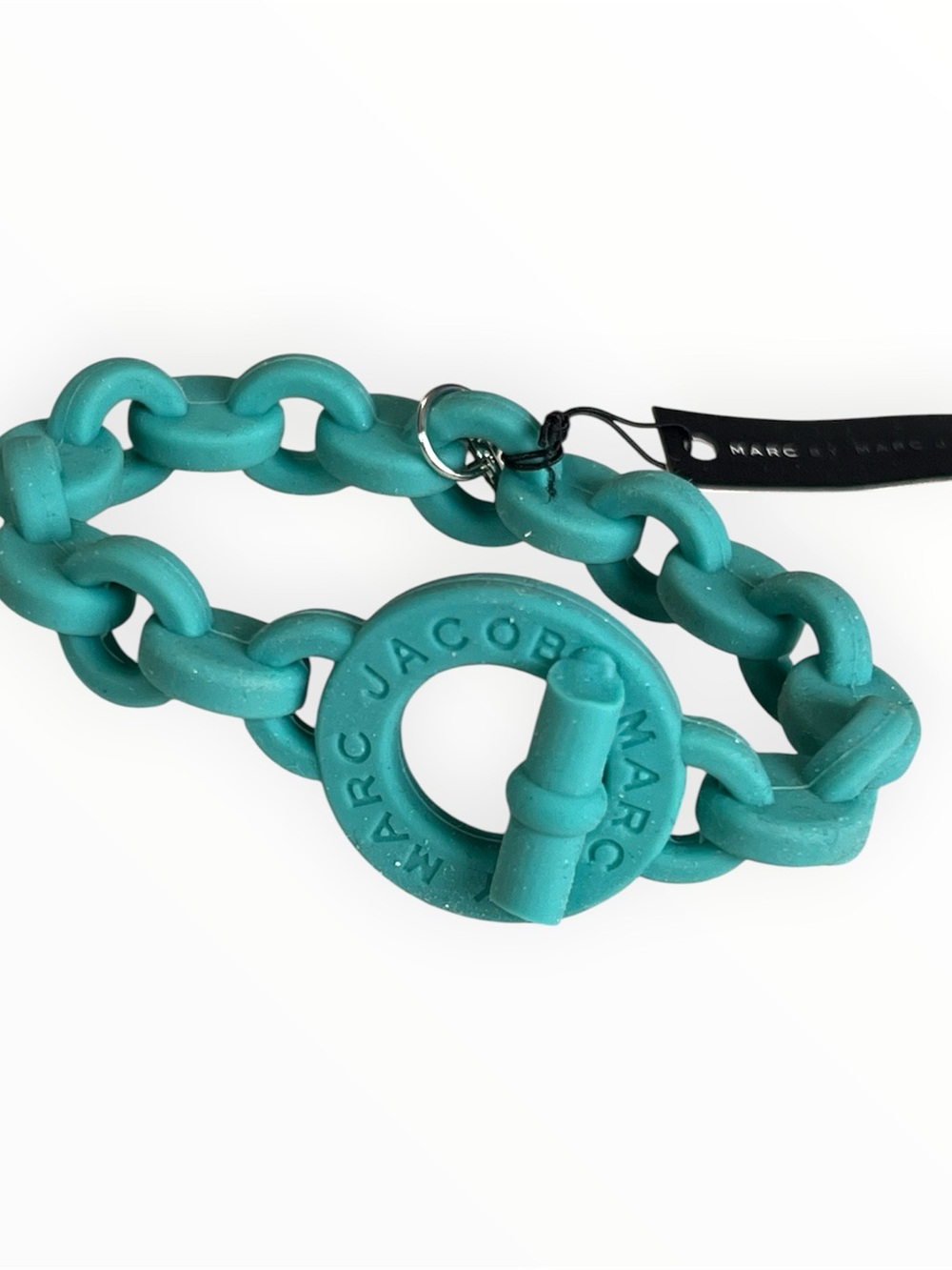 New Marc by Marc Jacobs Aqua Lagoon Turnlock Rubber Stretch Bracelet